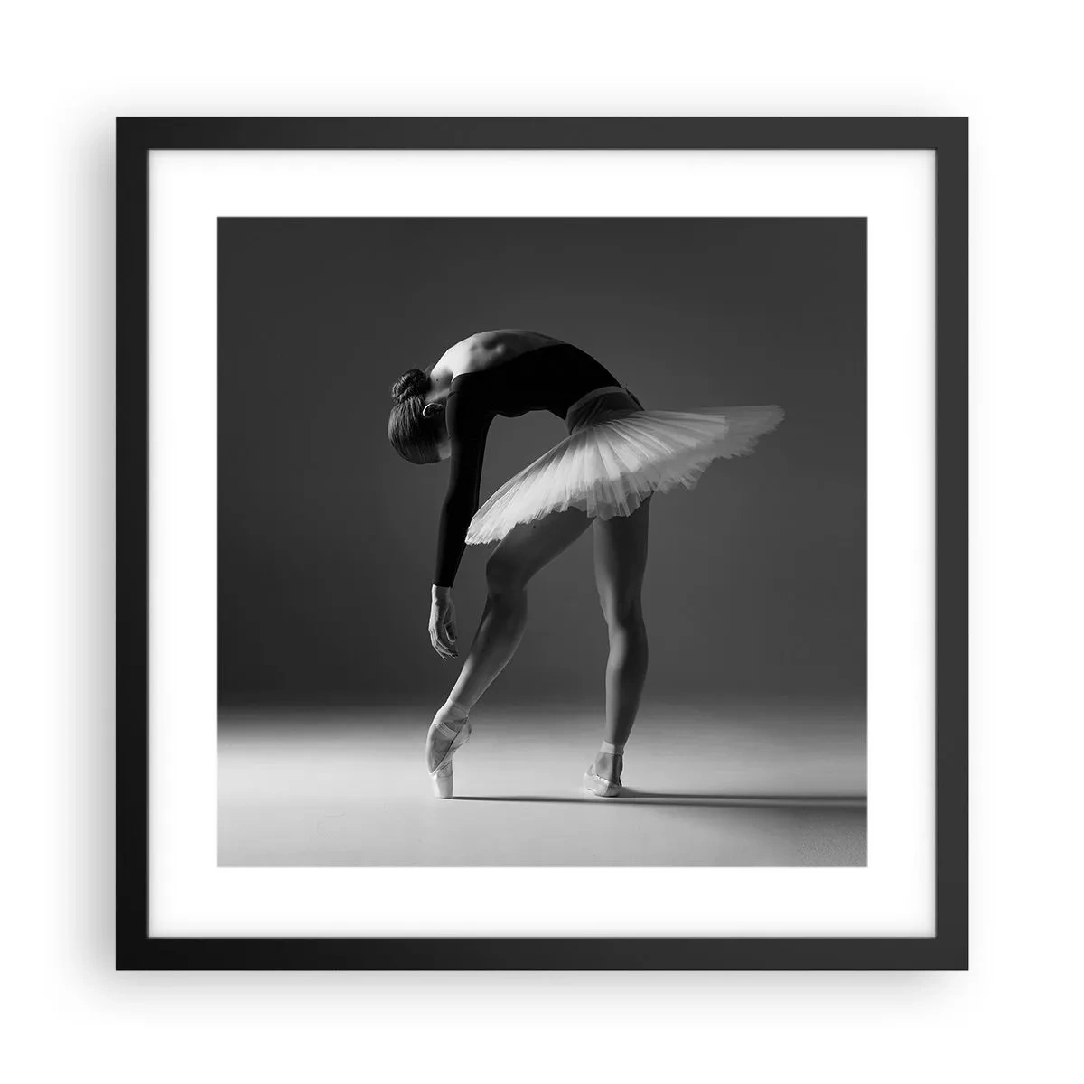 Poster în ramă neagră - Bella balerina - 40x40 cm