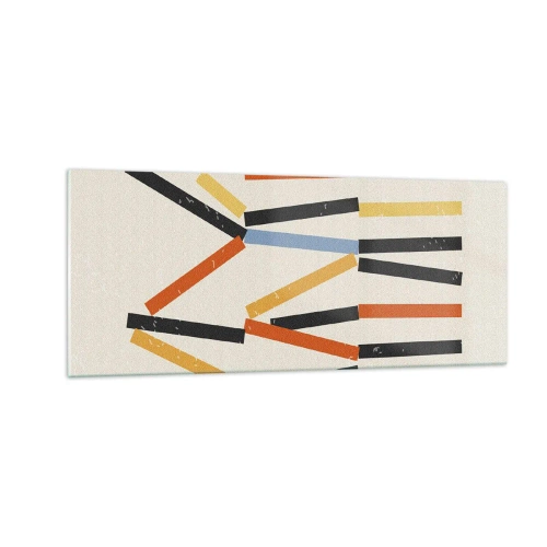 Tablou pe sticlă - Compoziție la nivel - 100x40 cm