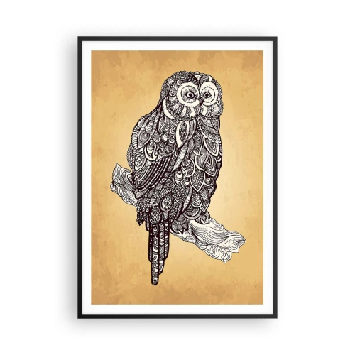 Poster în ramă neagră - Ornamente complicate de înțelepciune - 70x100 cm