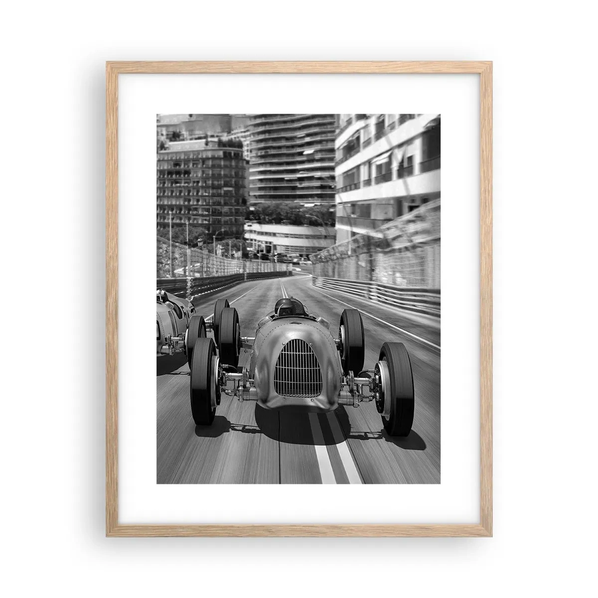 Poster în ramă de stejar deschis - A fost odată ca niciodată în Monte Carlo - 40x50 cm