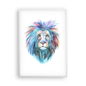 Poster în ramă albă - Aură electrizantă - 70x100 cm