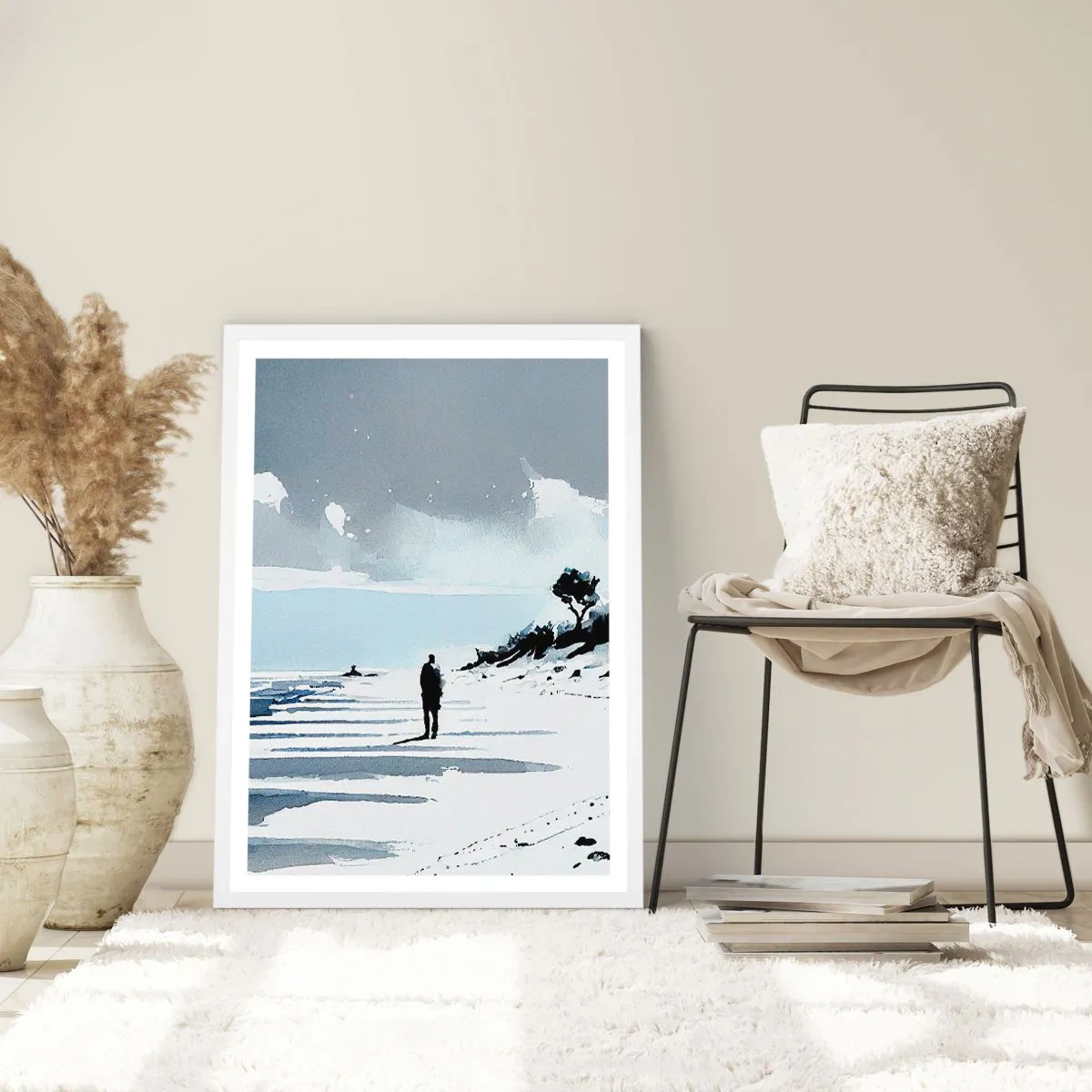 Poster în ramă albă - Singuratic - 61x91 cm