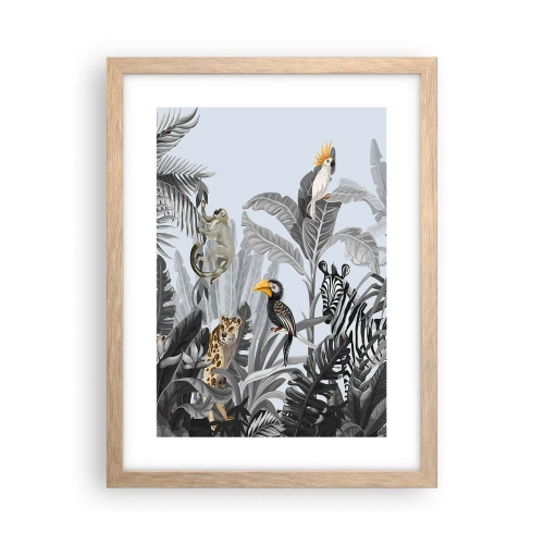 Poster în ramă de stejar deschis - O fabulă africană - 30x40 cm