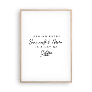 Poster în ramă de stejar deschis - Secretul succesului - 70x100 cm