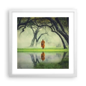 Poster în ramă albă - Pe drumul spre iluminare - 40x40 cm