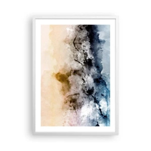 Poster în ramă albă - Scufundate într-un vârtej de ceață - 50x70 cm