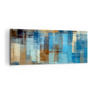 Tablou pe pânză - Prin valul albastru - 100x40 cm