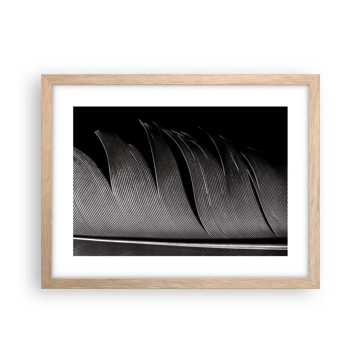 Poster în ramă de stejar deschis - Pana - o construcție minunată - 40x30 cm