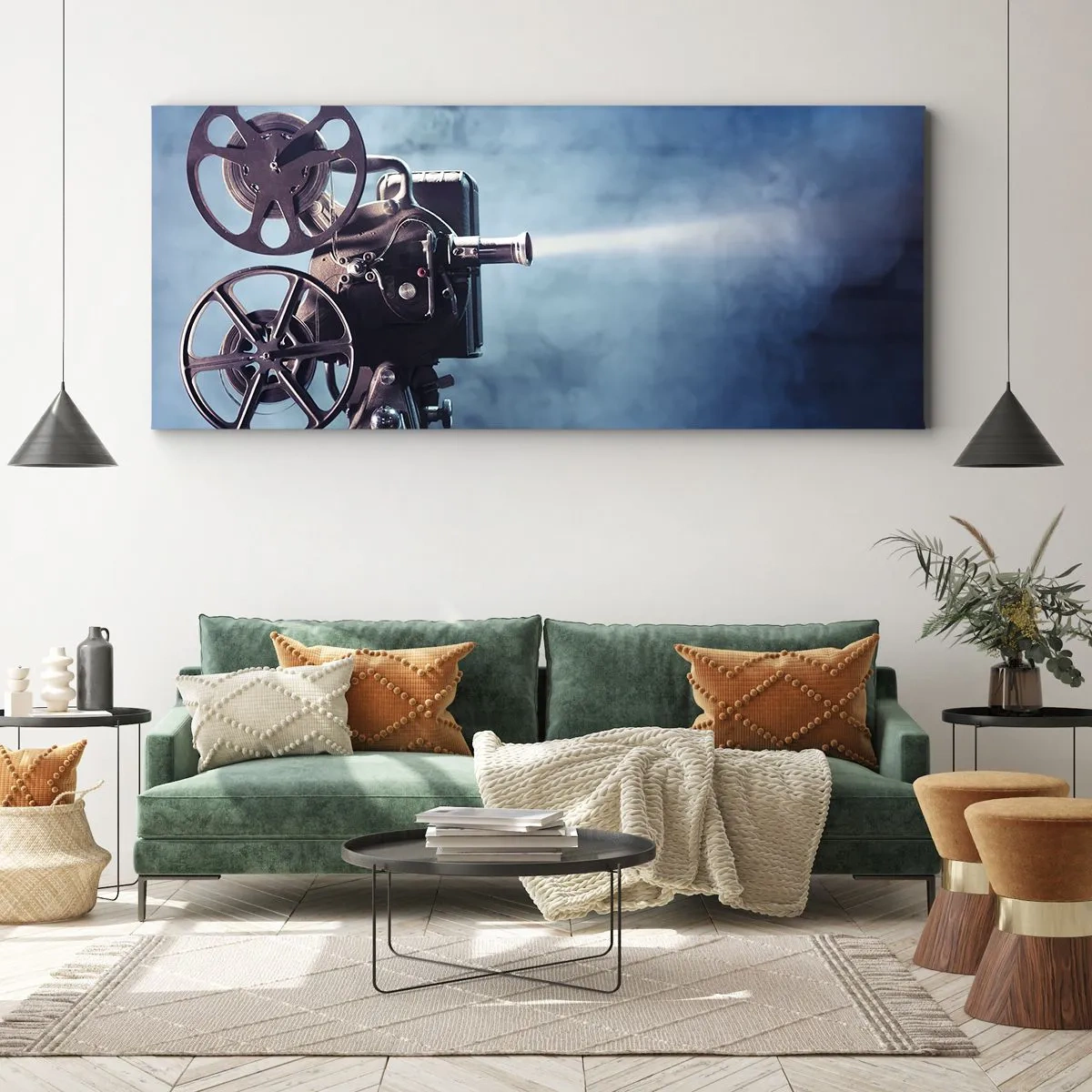 Tablou pe pânză - Într-un cinematograf vechi - 120x50 cm