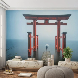 Tapet Premium Sand - Reverie japoneză - Asia, Templul Hakone, Japonia - 100x70 cm