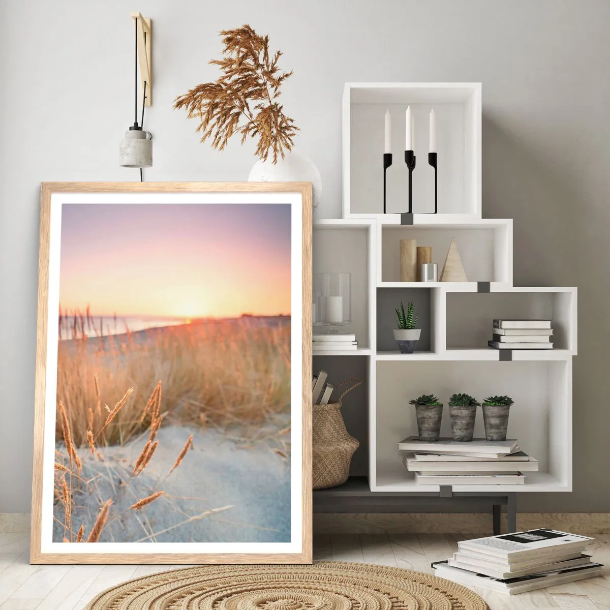 Poster în ramă de stejar deschis - Cântec de leagăn baltic - 61x91 cm