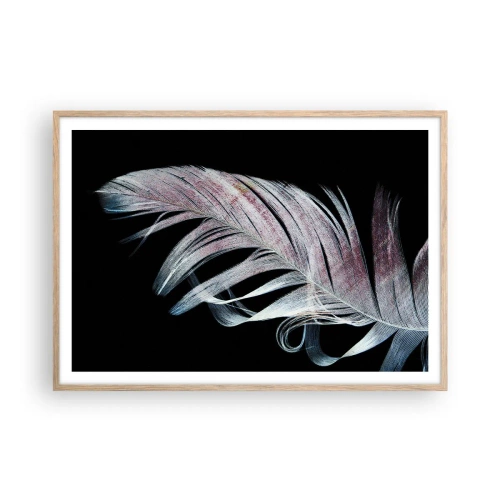 Poster în ramă de stejar deschis - Gândește-te la atingere - 100x70 cm