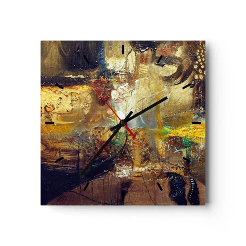 Ceas de perete - Ceas pe sticlă - Rece, călduț, fierbinte - 30x30 cm