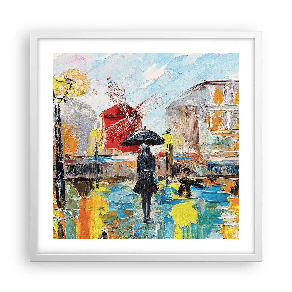 Poster în ramă albă - Legende pariziene - 50x50 cm