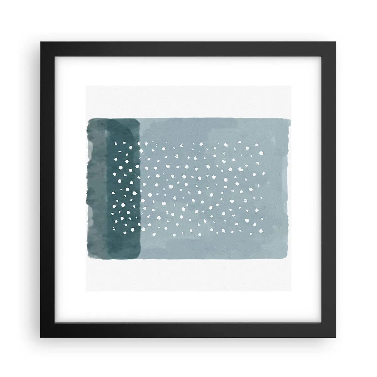 Poster în ramă neagră - Crescute pe albastru - 30x30 cm