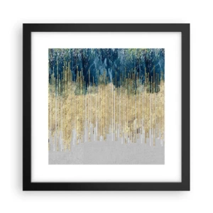 Poster în ramă neagră - Granița aurită - 30x30 cm