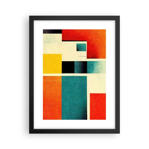Poster în ramă neagră - Abstracție geometrică - energie bună - 30x40 cm