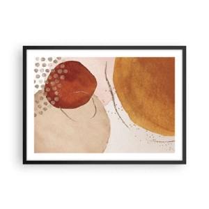 Poster în ramă neagră - Rotunjime și mișcare - 70x50 cm