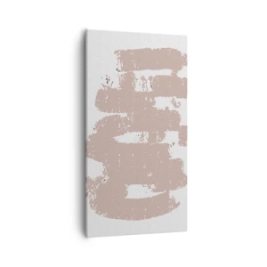 Tablou pe pânză - Abstracție în roz moale - 55x100 cm