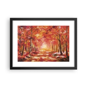 Poster în ramă neagră - Pădurea de cupru - 40x30 cm