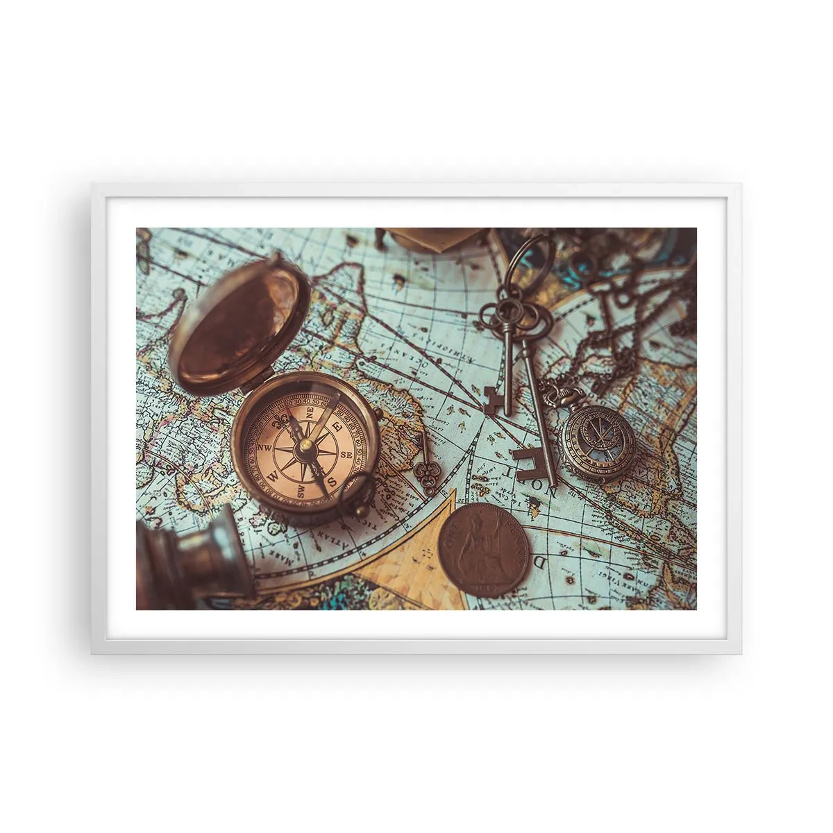 Poster în ramă albă - Pentru aventurierul din tine - 70x50 cm