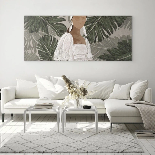 Tablou pe sticlă - Portret exotic - 160x50 cm