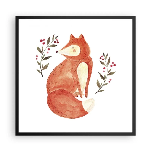 Poster în ramă neagră - Micuțul roșcat - 60x60 cm