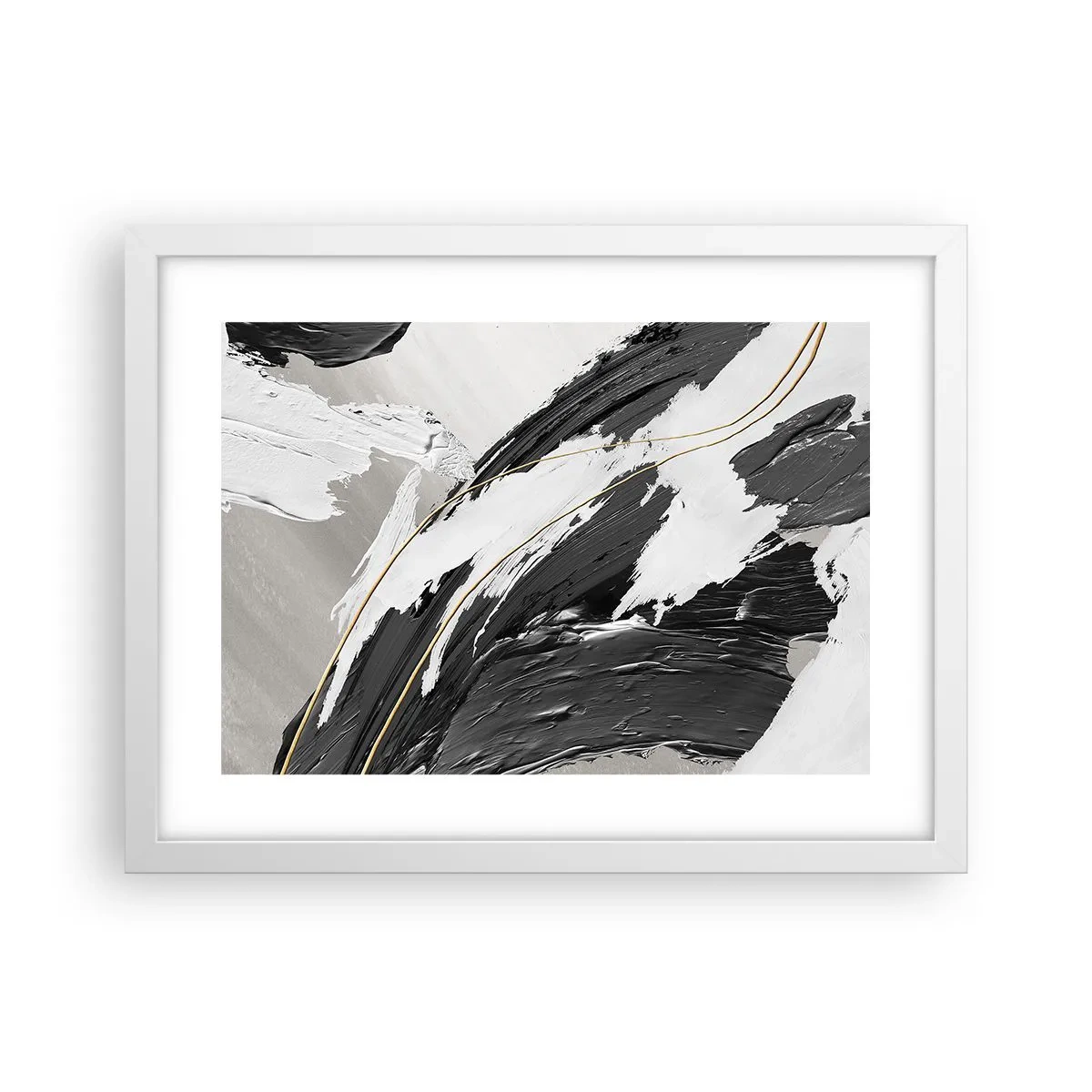 Poster în ramă albă - Abstracție cu fler - 40x30 cm