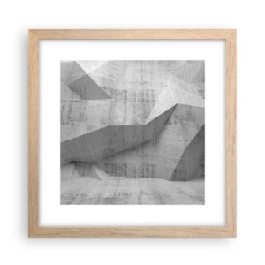 Poster în ramă de stejar deschis - O adevărată provocare - 30x30 cm