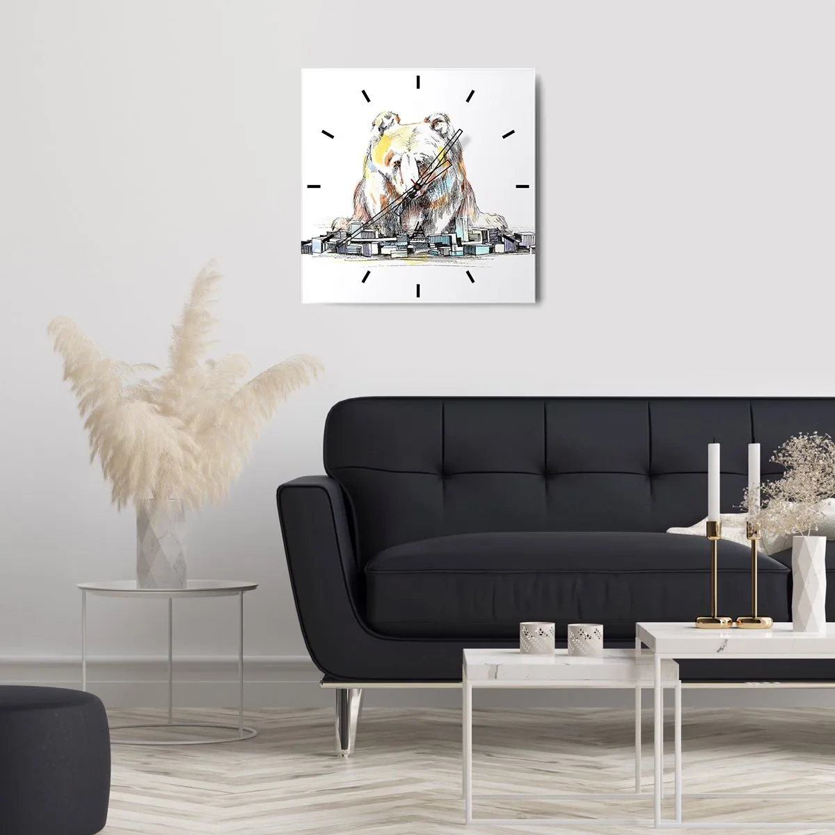 Ceas de perete - Ceas pe sticlă - Cum poți trăi așa? - 40x40 cm