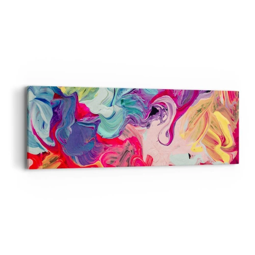 Tablou pe pânză - Nașterea culorii - 90x30 cm