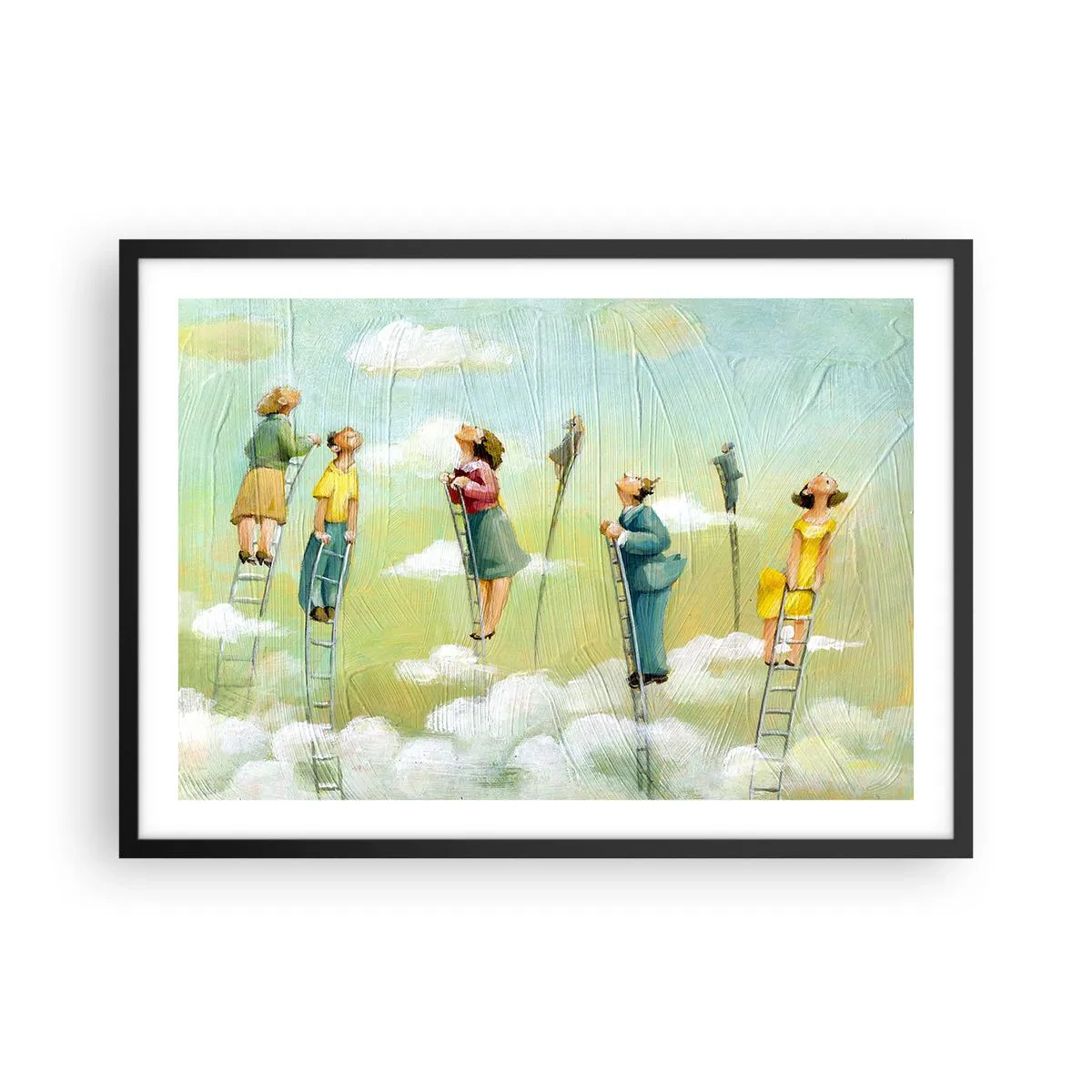 Poster în ramă neagră - Urmează-ți visul - 70x50 cm