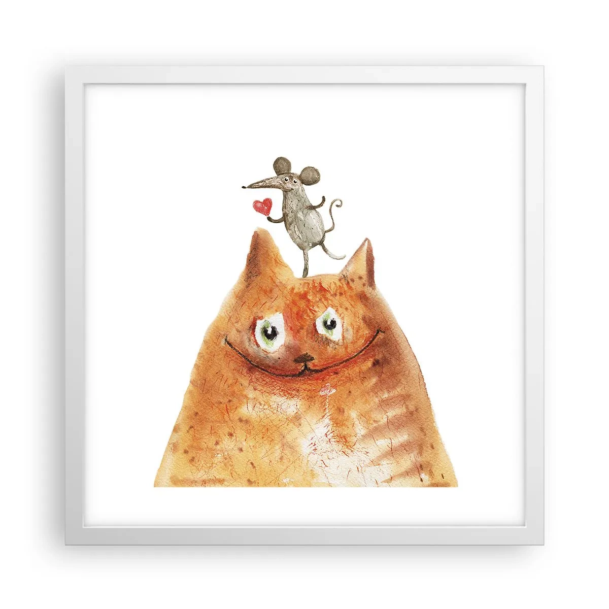 Poster în ramă albă - Paradoxurile iubirii - 40x40 cm