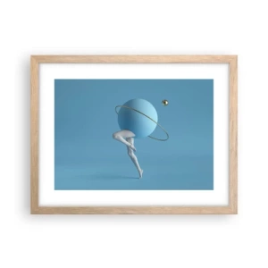 Poster în ramă de stejar deschis - Și planetele o iau razna - 40x30 cm