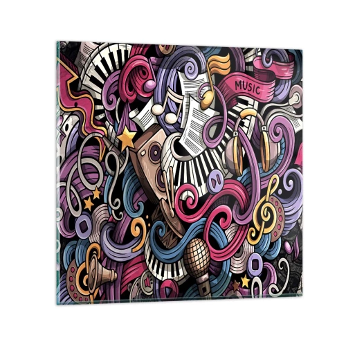 Tablou pe sticlă - Melodie complicată - 30x30 cm