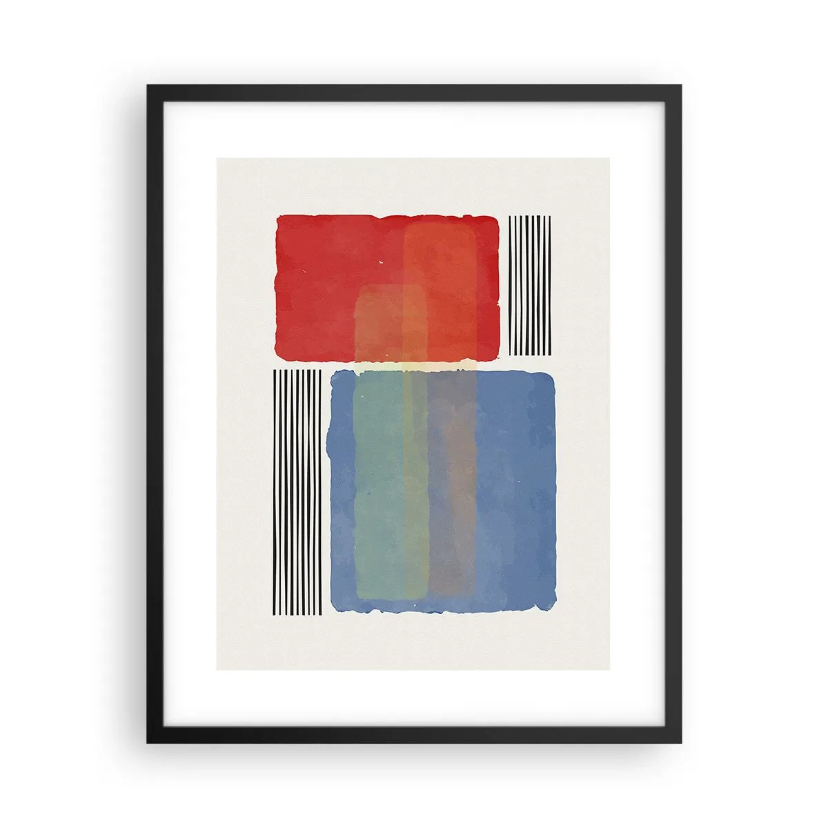 Poster în ramă neagră - Spiritul și litera geometriei - 40x50 cm