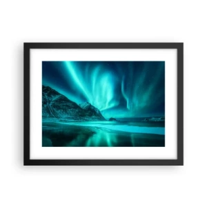 Poster în ramă neagră - Minunile din nord - 40x30 cm