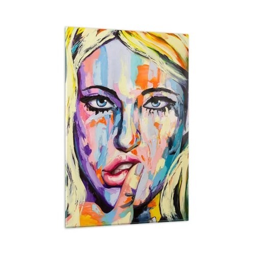 Tablou pe sticlă - Privește-o drept în ochi - 80x120 cm