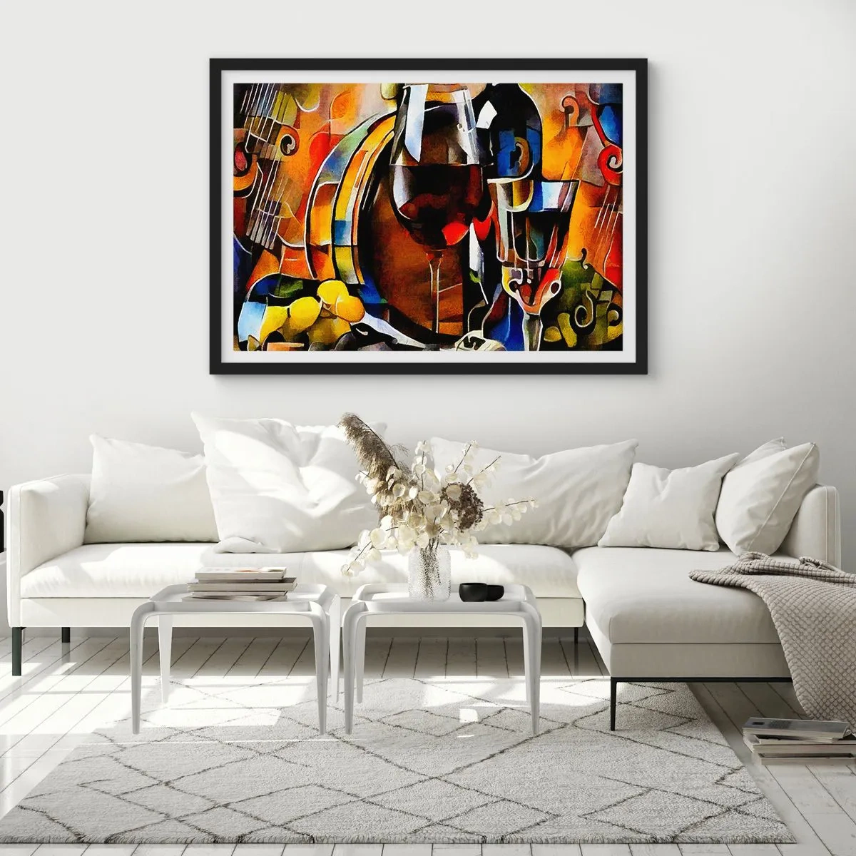 Poster în ramă neagră - Și lumea devine mai colorată - 70x50 cm
