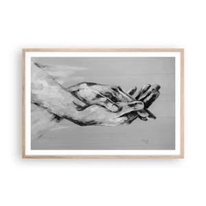 Poster în ramă de stejar deschis - Începutul... - 91x61 cm