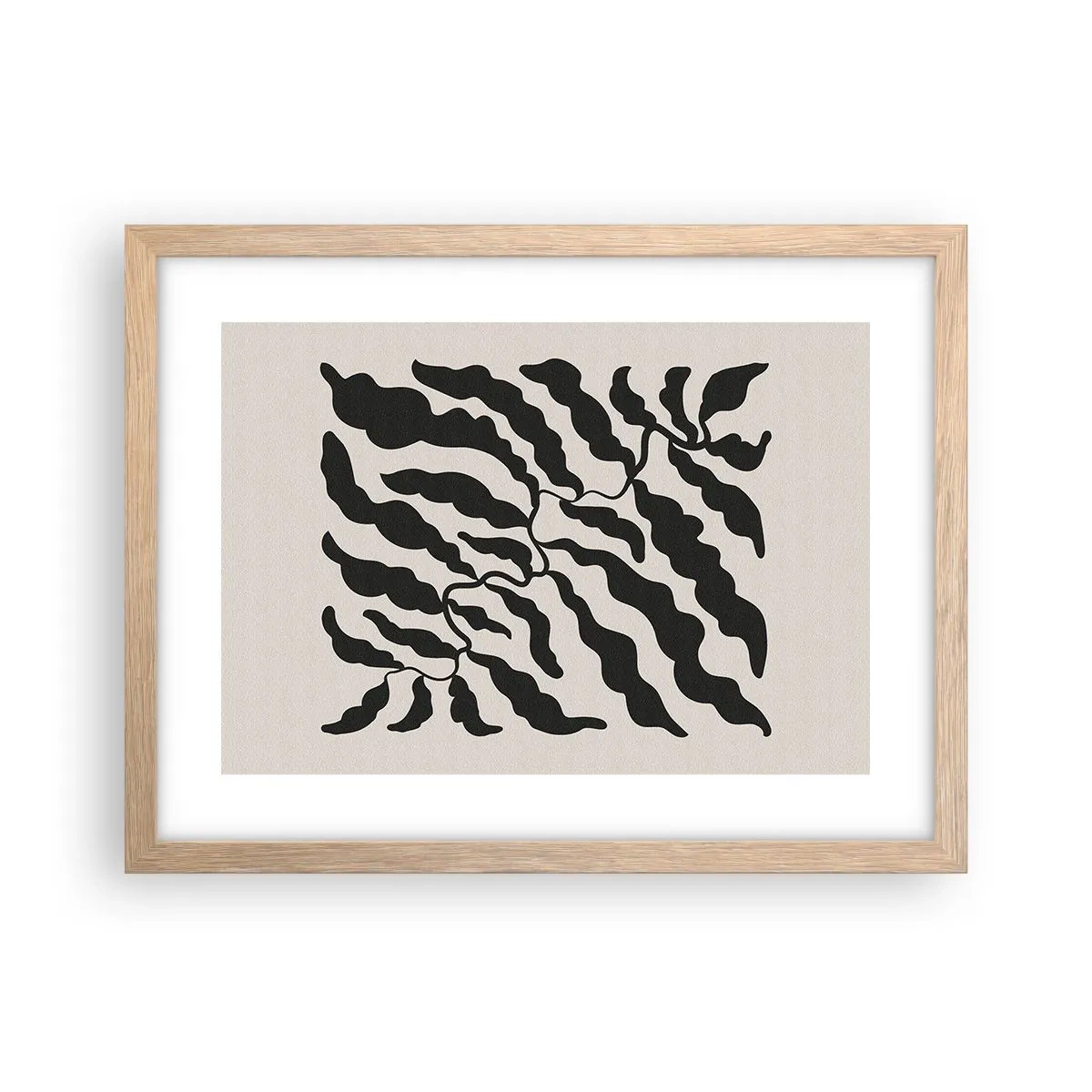 Poster în ramă de stejar deschis - Natura pătratului - 40x30 cm