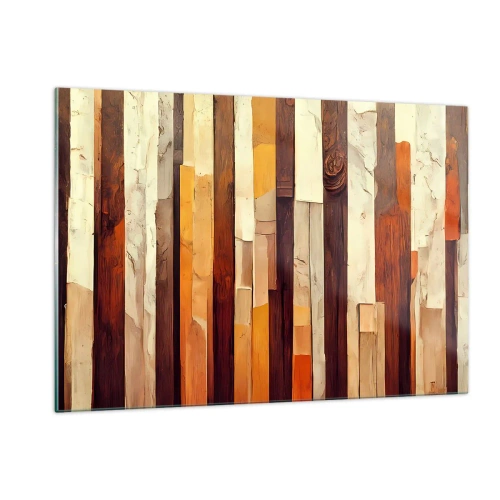 Tablou pe sticlă - Imnul copacilor din pădure - 120x80 cm