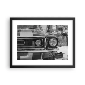 Poster în ramă neagră - Condus dur - 40x30 cm