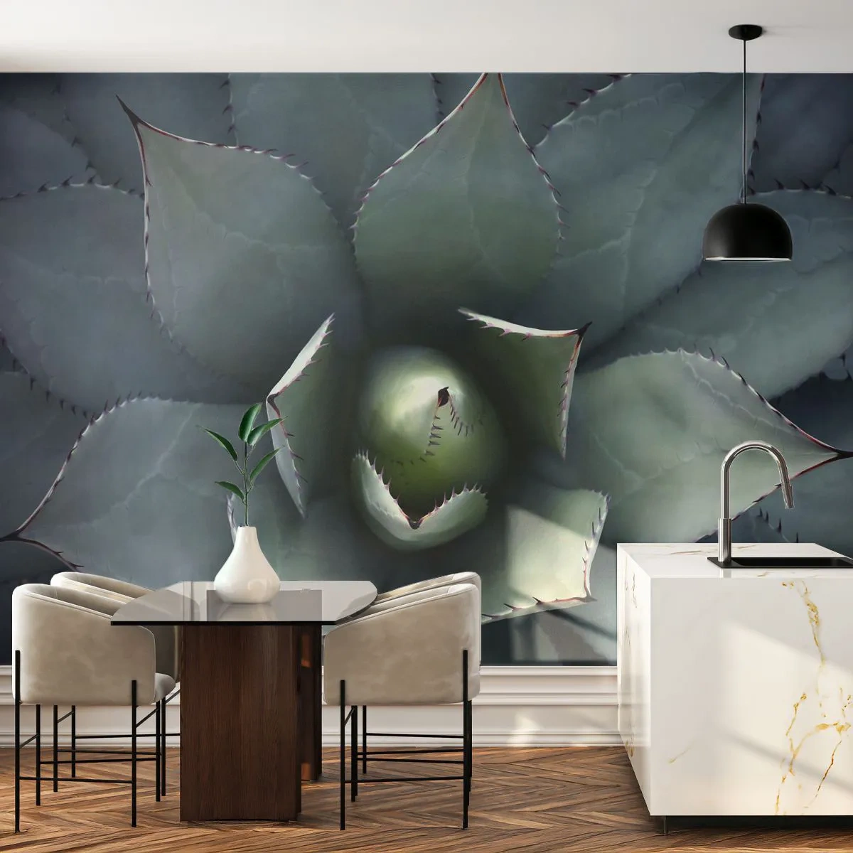 Tapet Premium Canvas - Momește și avertizează - Floare de agave, Agavă, Exotism - 250x175 cm
