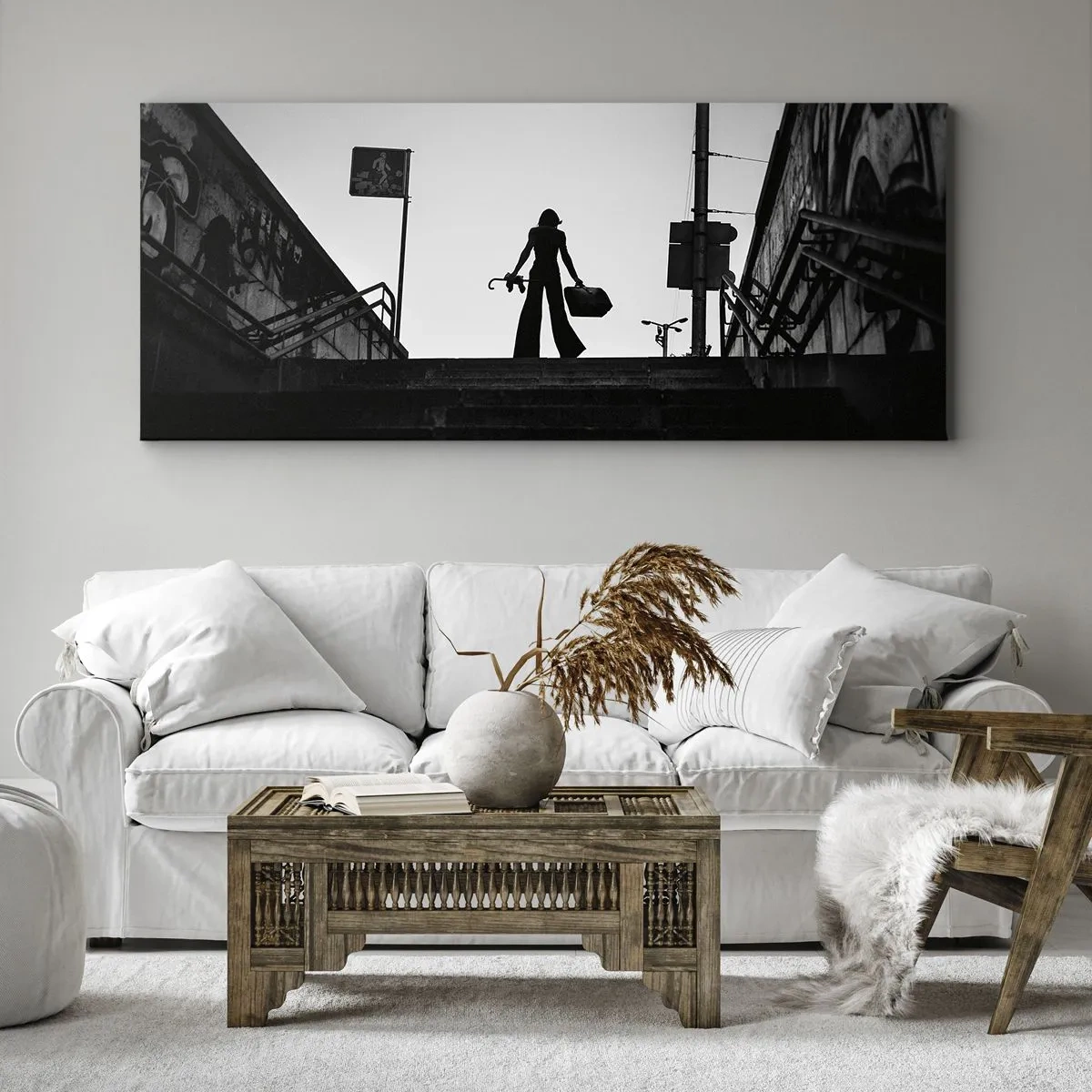 Tablou pe pânză - Rătăcire urbană - 100x40 cm