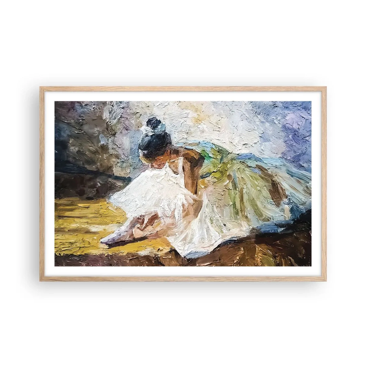 Poster în ramă de stejar deschis - Dintr-un tablou de Degas - 91x61 cm