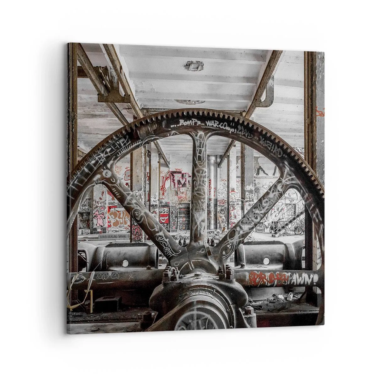 Tablou pe pânză - Viața secretă a unei fabrici - 50x50 cm