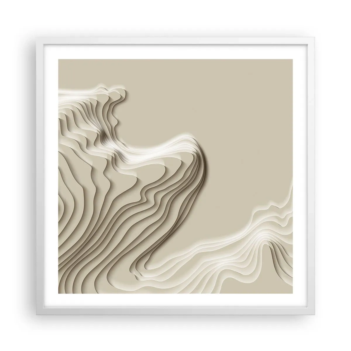 Poster în ramă albă - Topografia artei - 60x60 cm