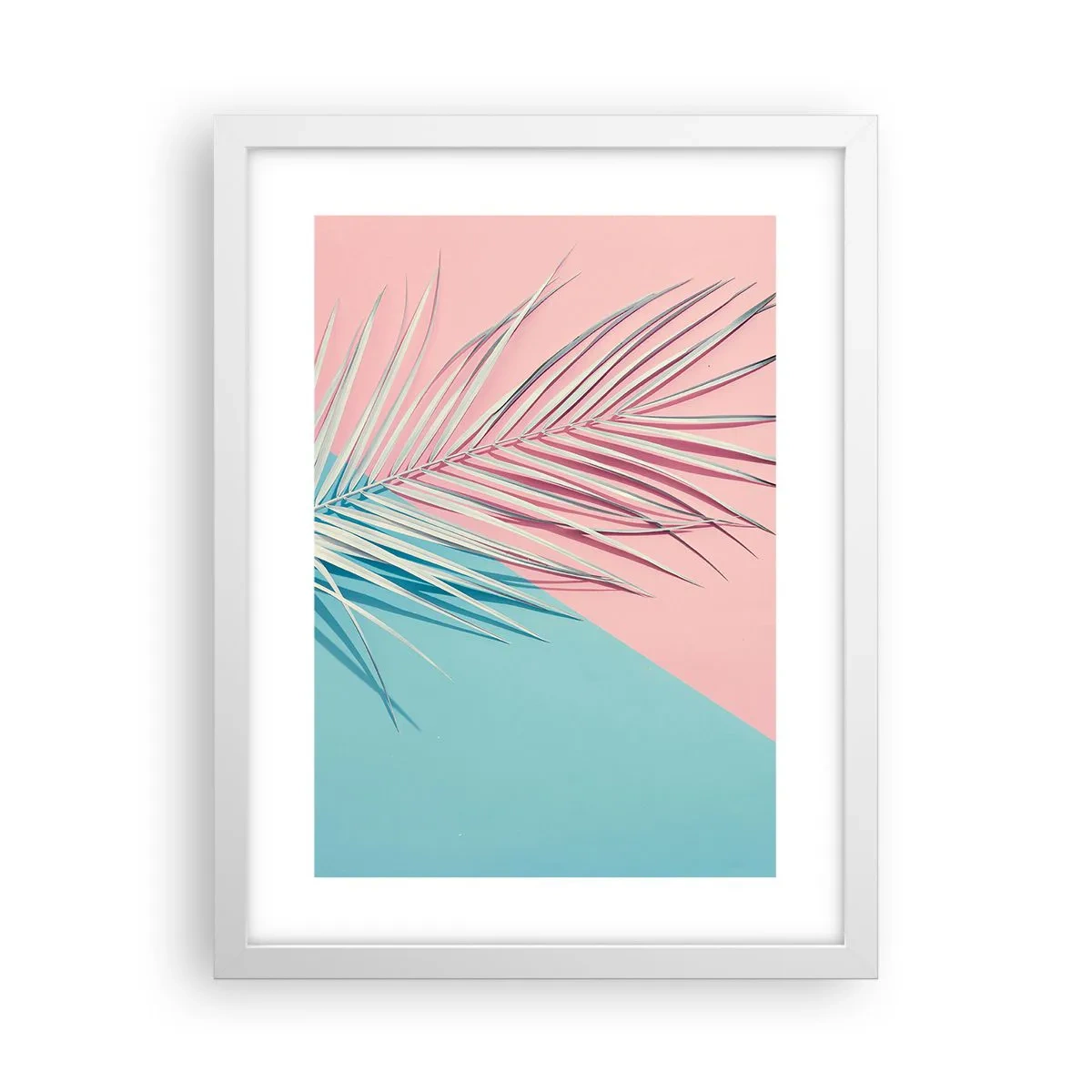 Poster în ramă albă - Impresie tropicală - 30x40 cm