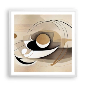 Poster în ramă albă - Compoziție - nucleu - 60x60 cm